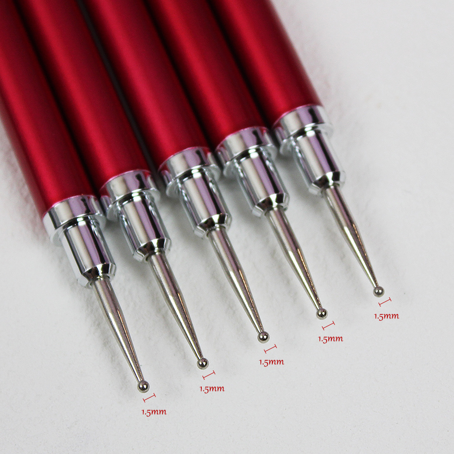 rnt-806 red round rod nail double headed dotting pen set