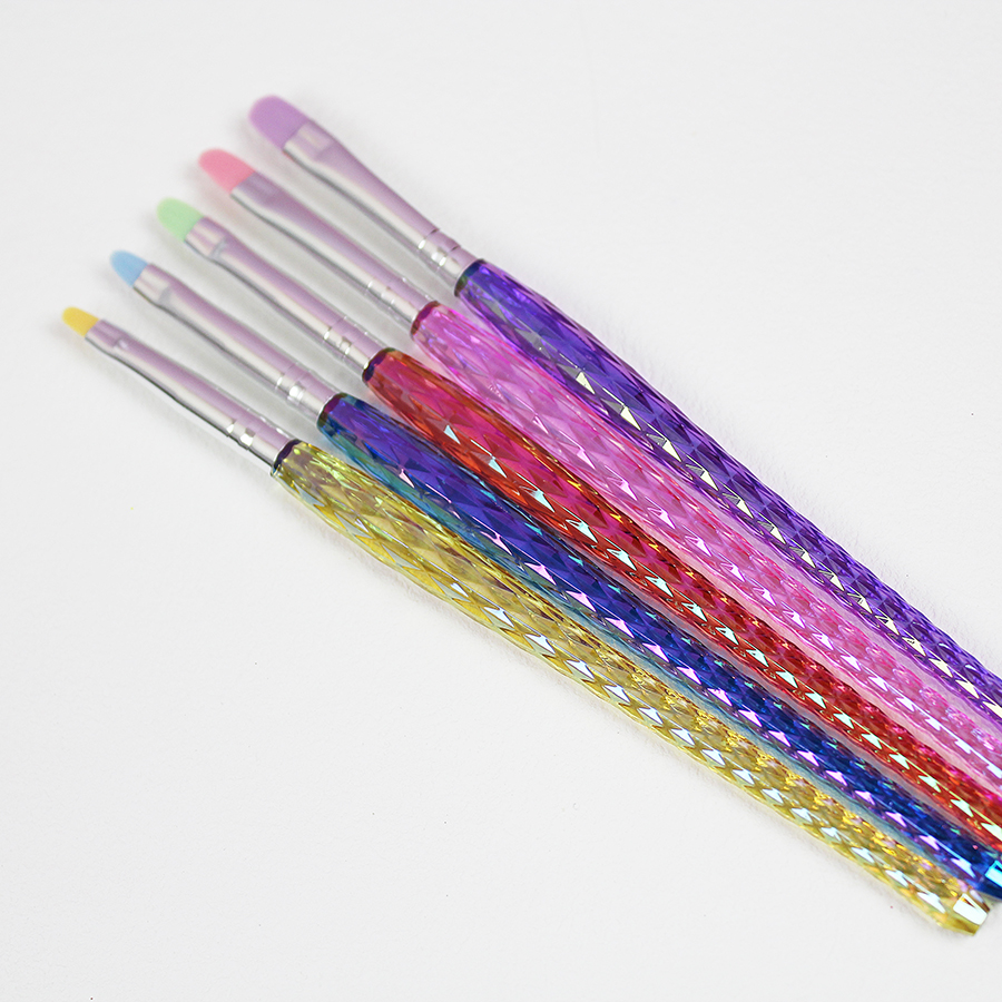 rab-60 geometric grid electroplating transparent round rod nail art pen set