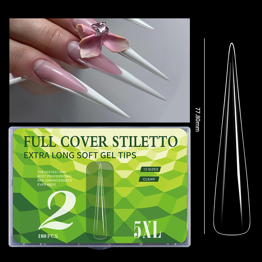 rntip-191 5xl ultra-long traceless nail tips(180 pcs case packing)