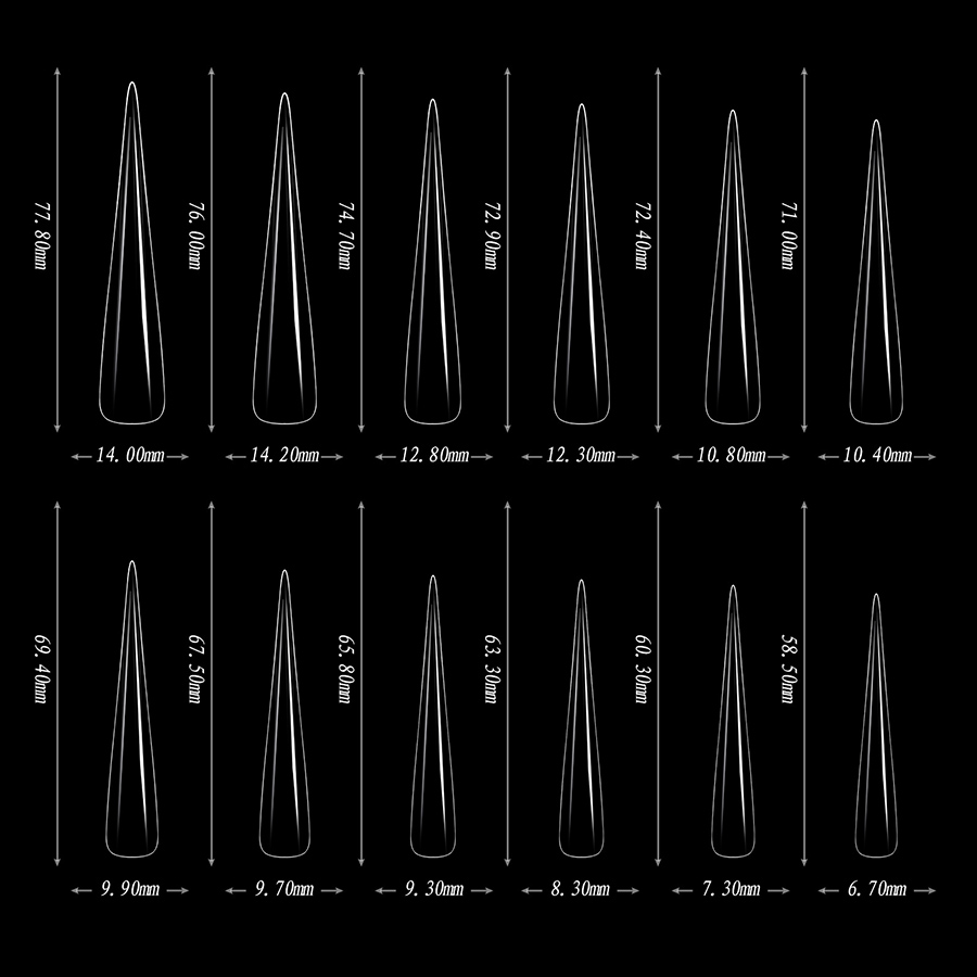 rntip-191 5xl ultra-long traceless nail tips(180 pcs case packing)