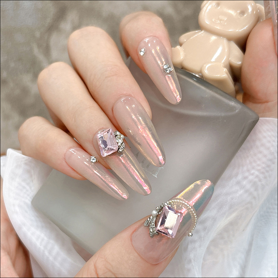 d296 mini pearl alloy bow nail accessories