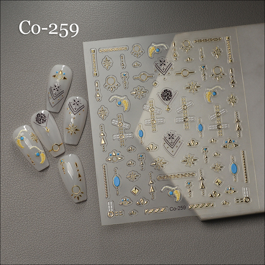 co-260-264 hot stamping nail sticker