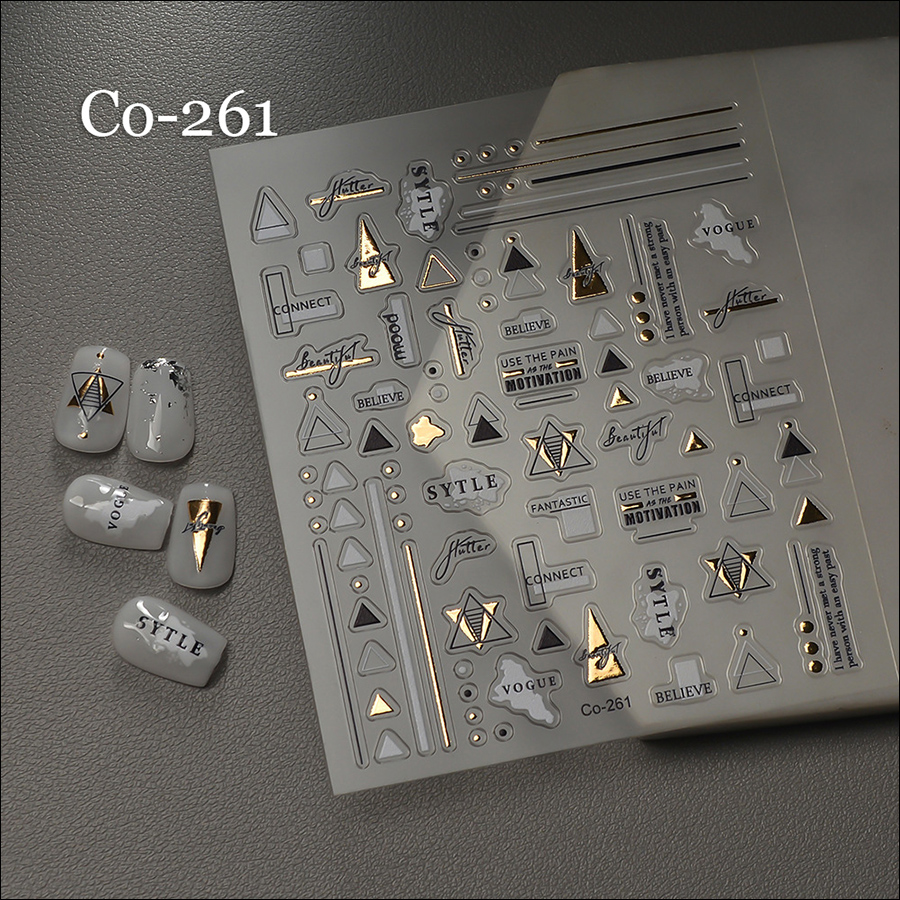 co-260-264 hot stamping nail sticker