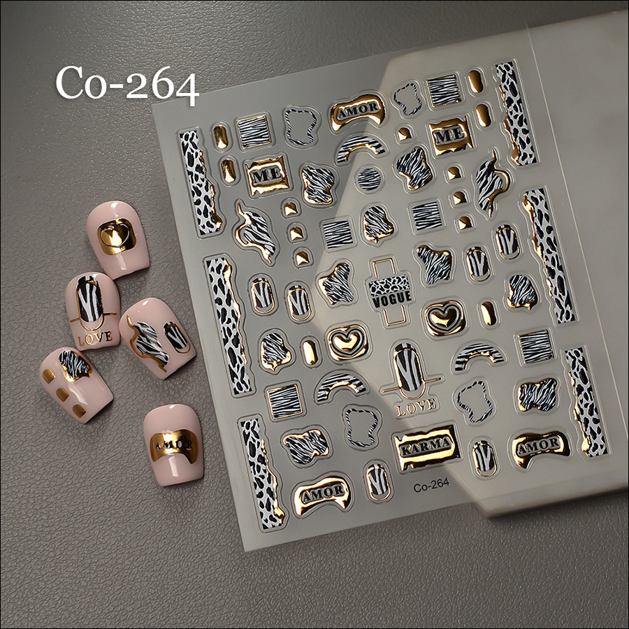 co-260-264 hot stamping nail sticker