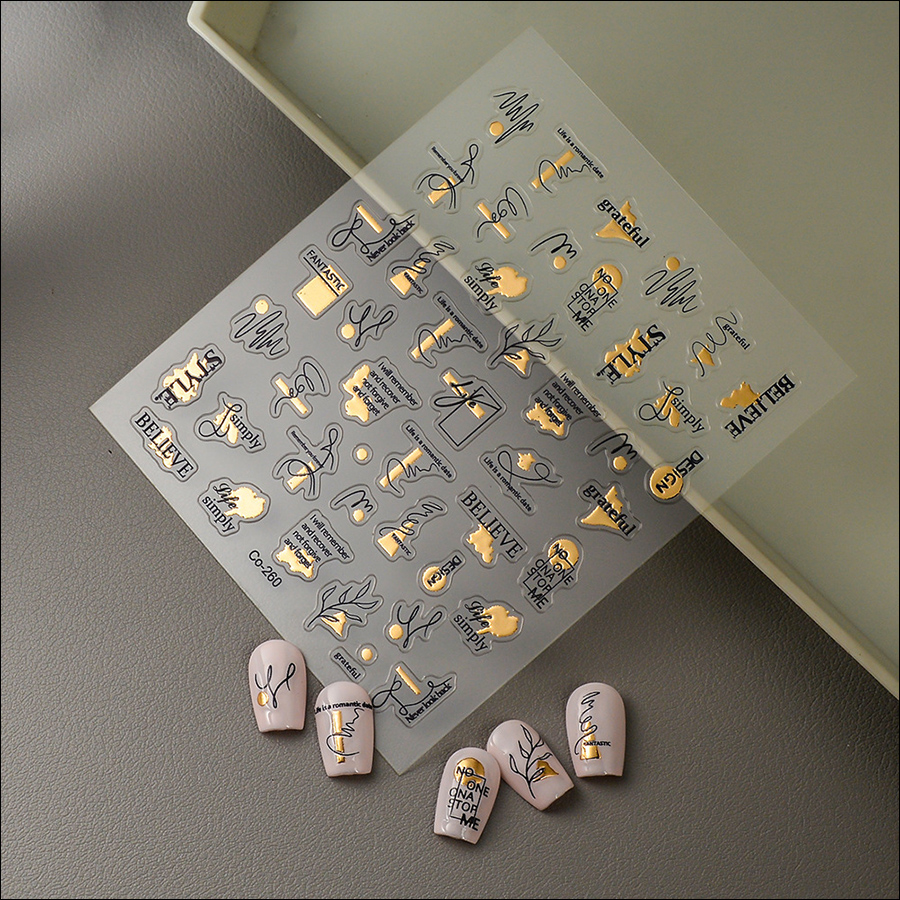 co-260-264 hot stamping nail sticker