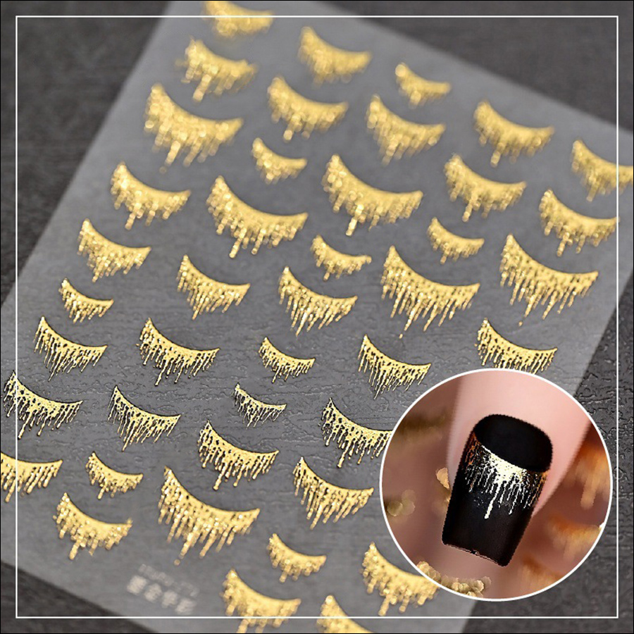 itu-274-277 gilded ab color hot stamping nail stickers