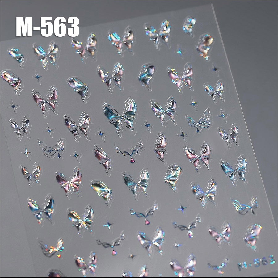 m-513/517/532/536/547/563 tensor new process hot stamping butterfly nail sticker