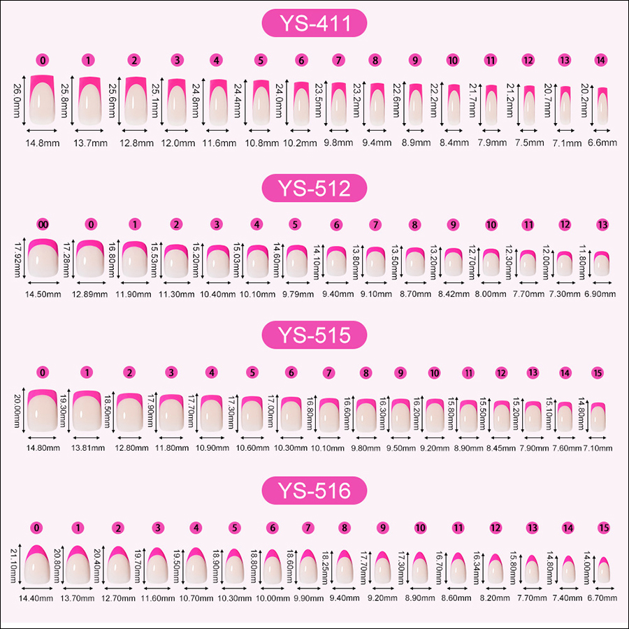 rntip-193 可重复穿戴成品五色法式甲片