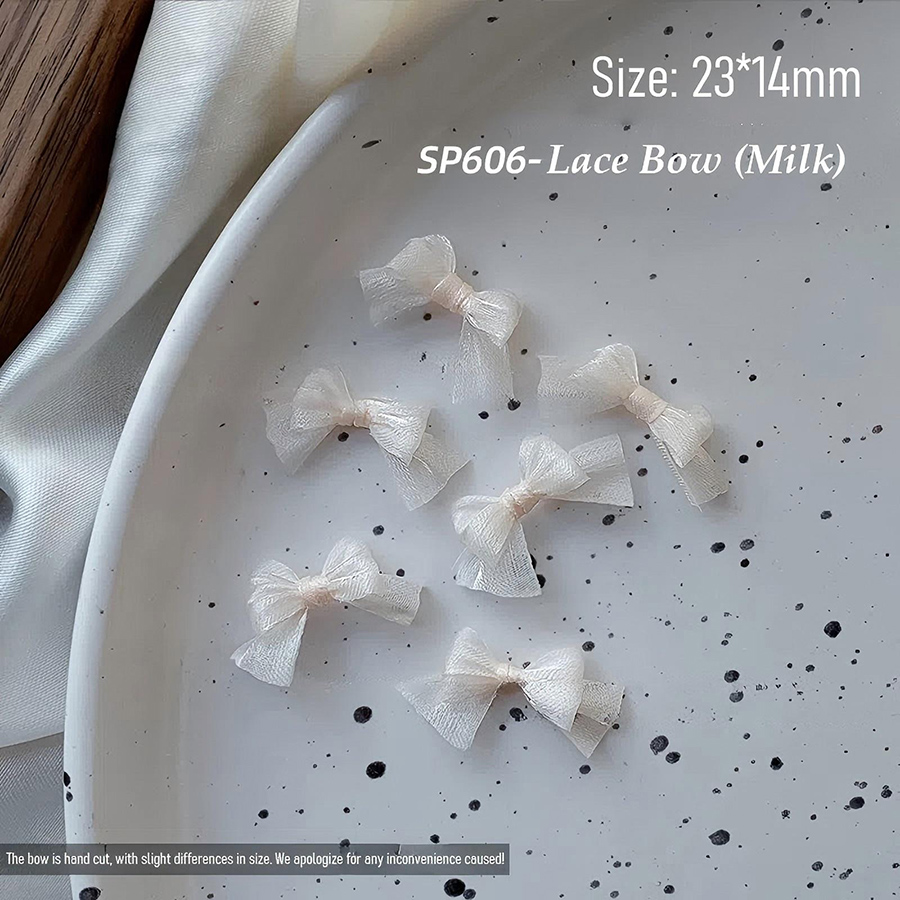 d302 美甲蕾丝蝴蝶结饰品