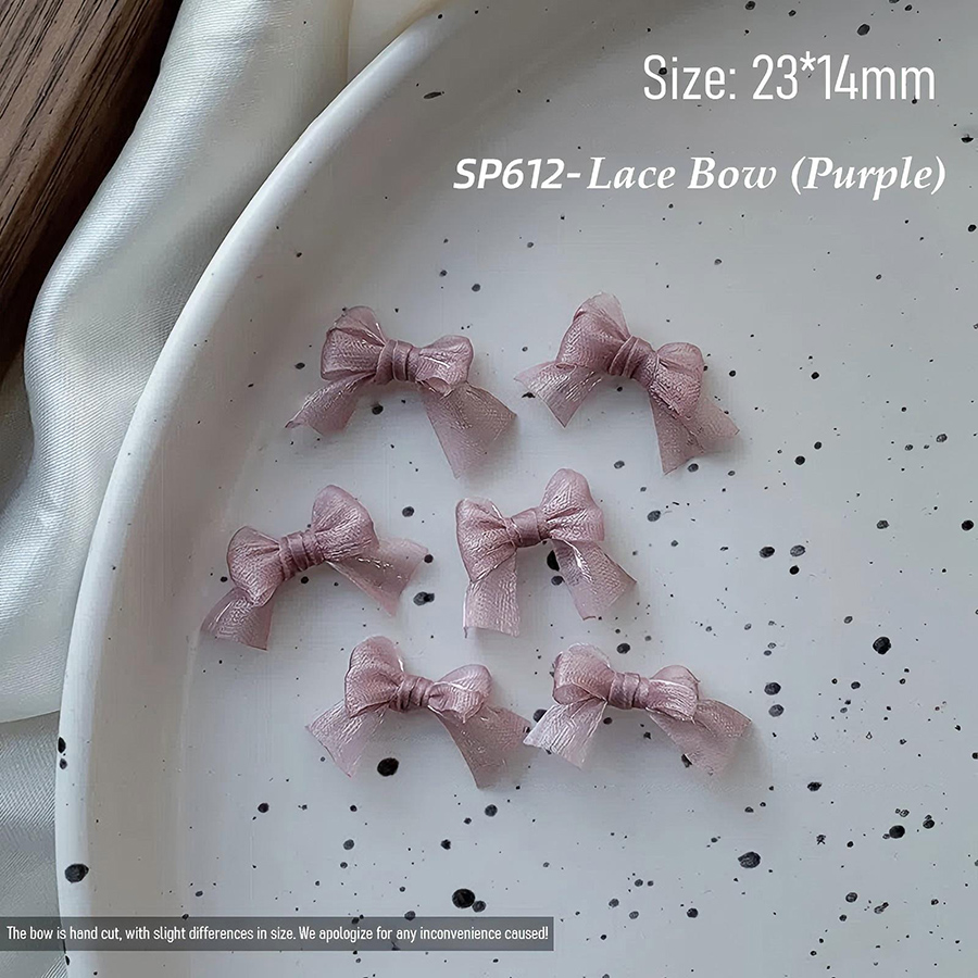 d302 美甲蕾丝蝴蝶结饰品