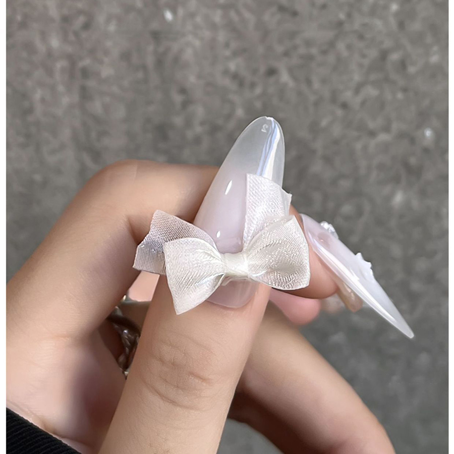 d302 美甲蕾丝蝴蝶结饰品
