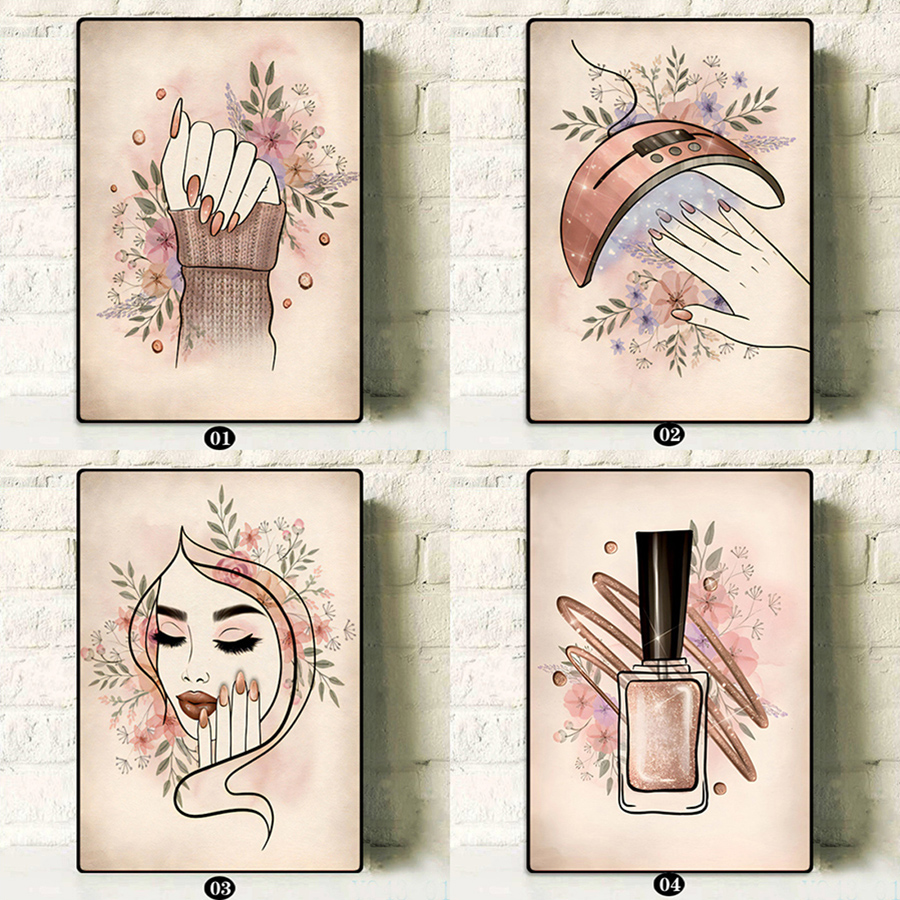 rnt-835 (40*60cm)美甲美睫沙龙店装饰壁画