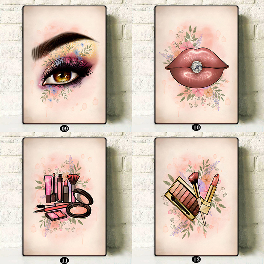 rnt-835 (40*60cm)美甲美睫沙龙店装饰壁画