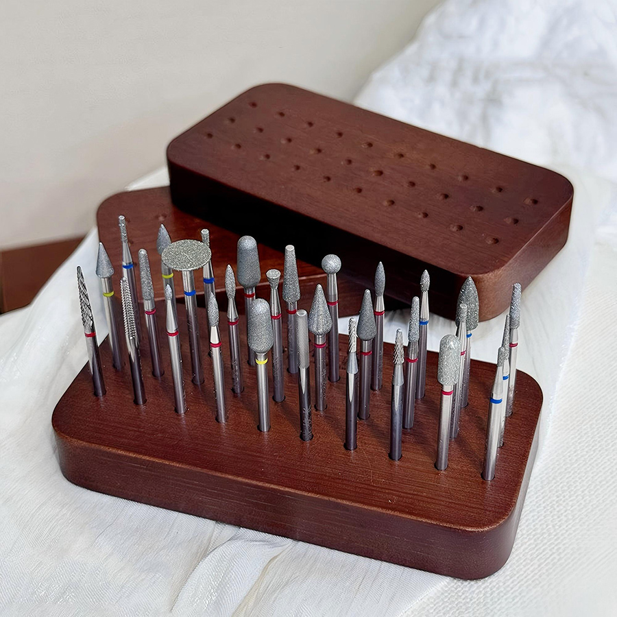 rnt-844 胡桃木打磨头收纳盒30孔