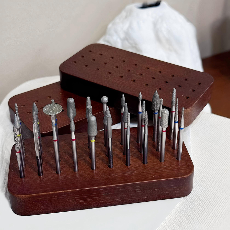 rnt-844 胡桃木打磨头收纳盒30孔