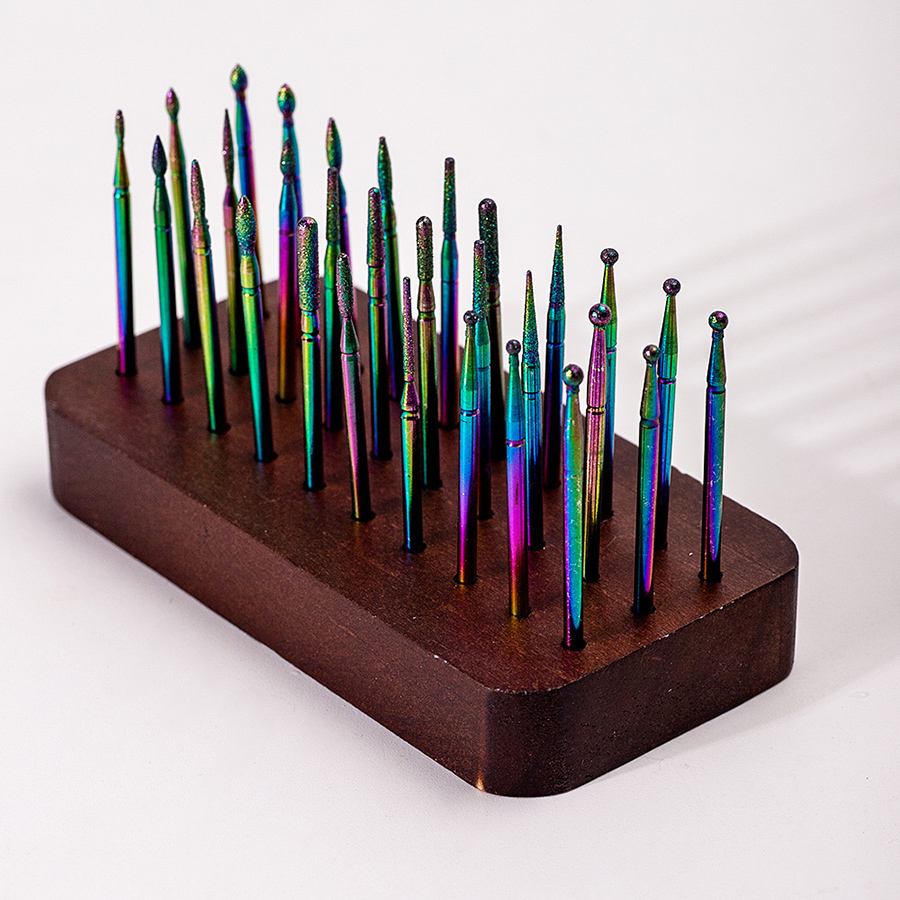 rnt-844 胡桃木打磨头收纳盒30孔