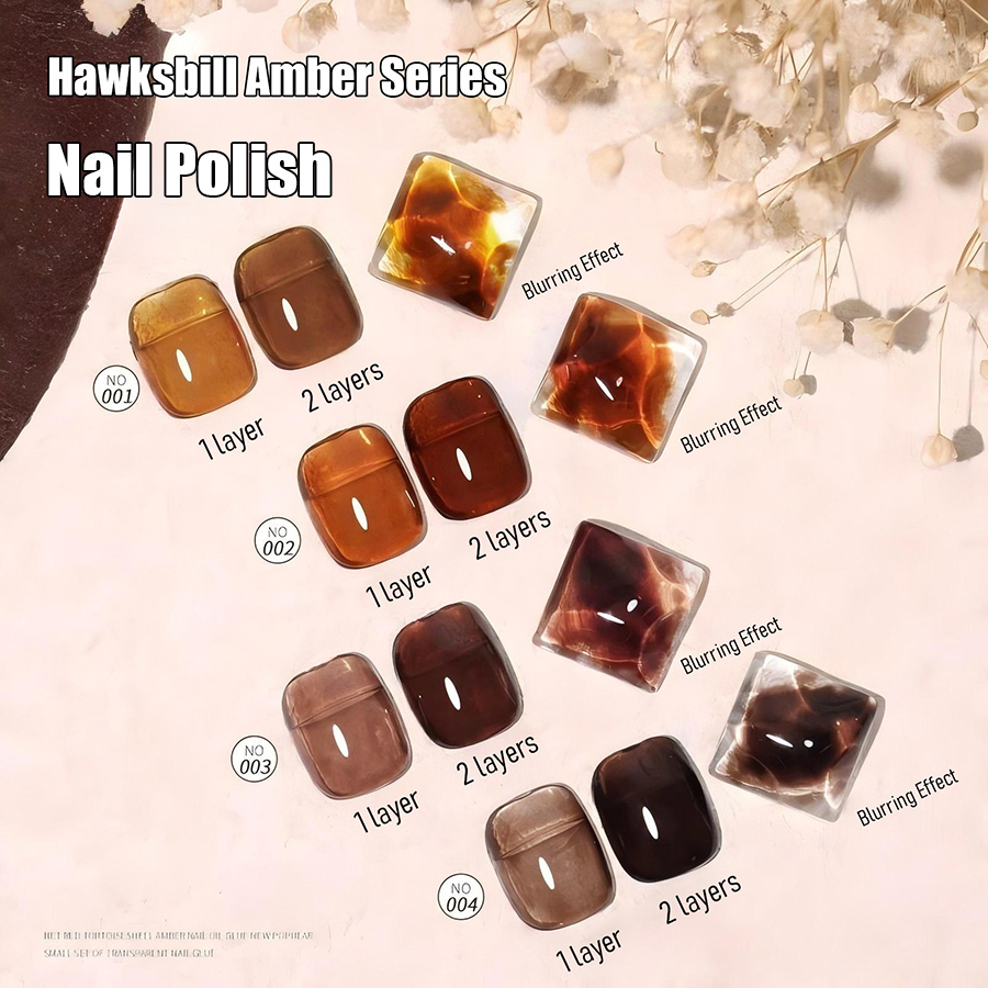 rnug-122 玳瑁琥珀色甲油胶