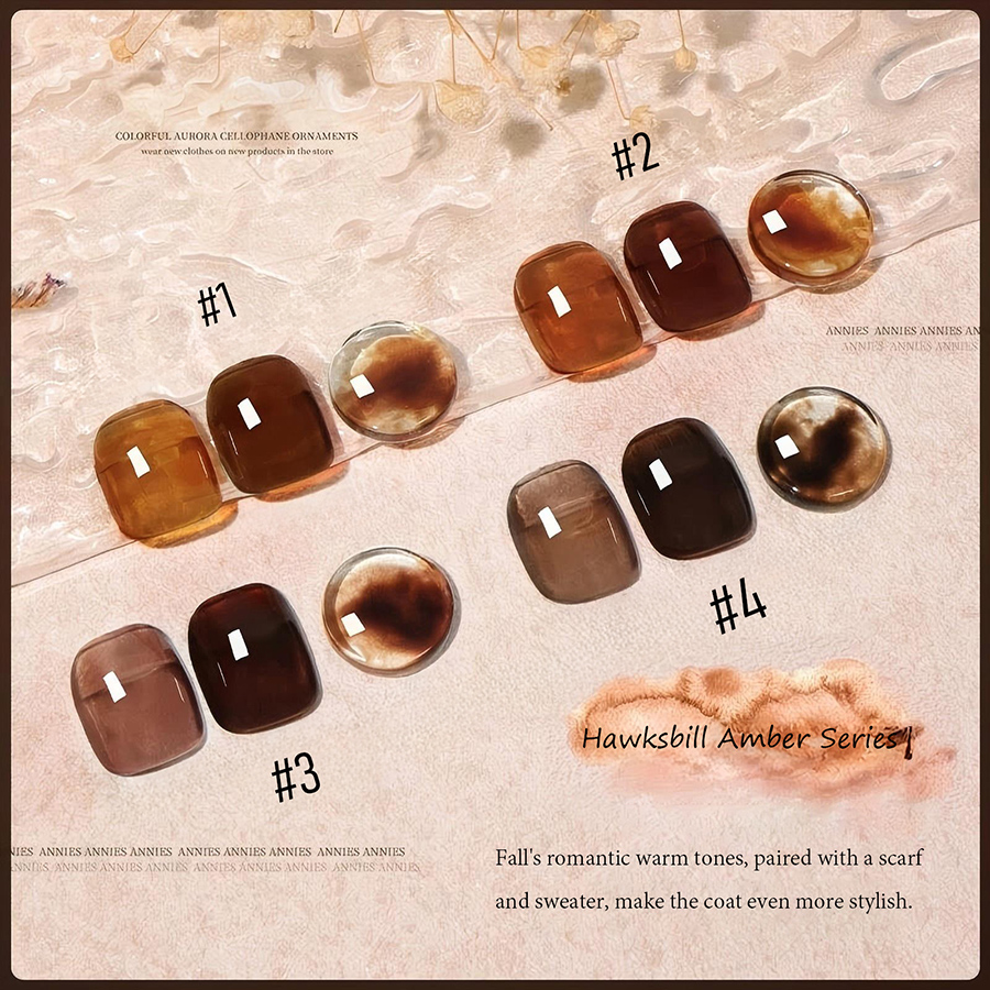 rnug-122 玳瑁琥珀色甲油胶