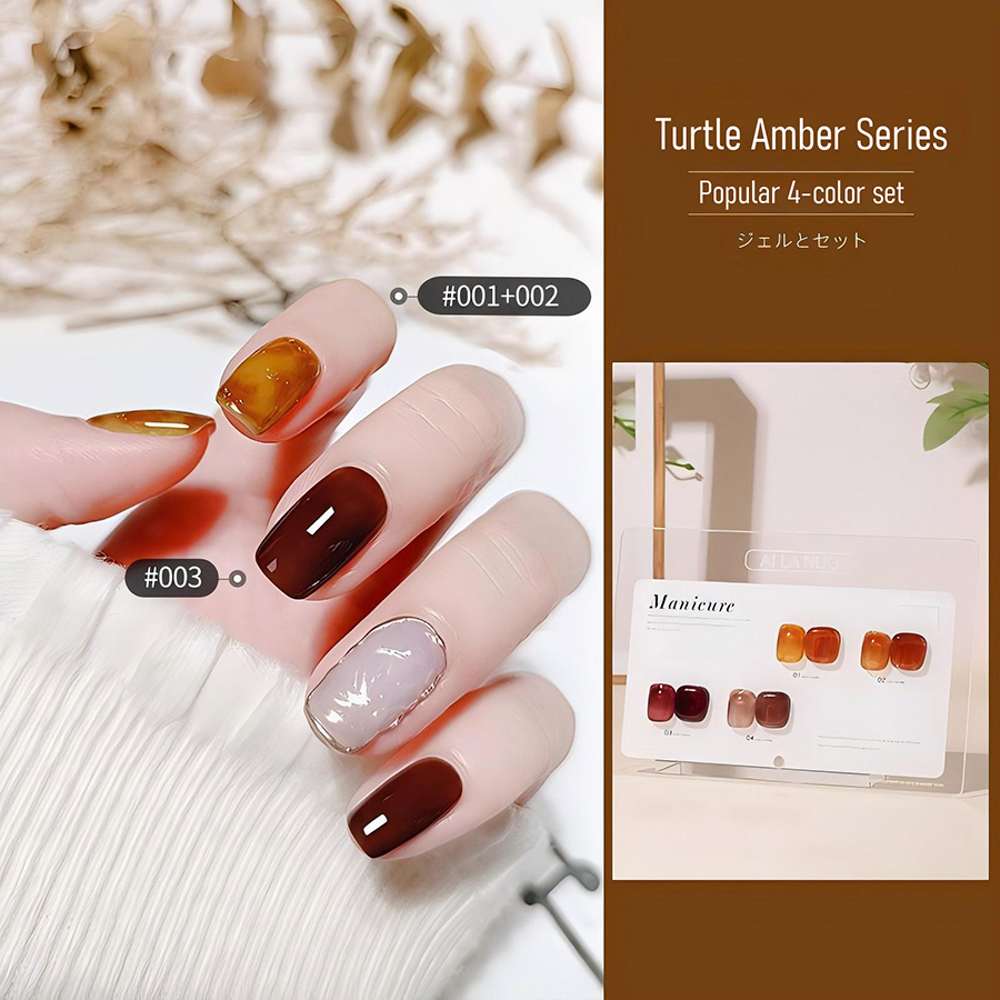 rnug-122 玳瑁琥珀色甲油胶