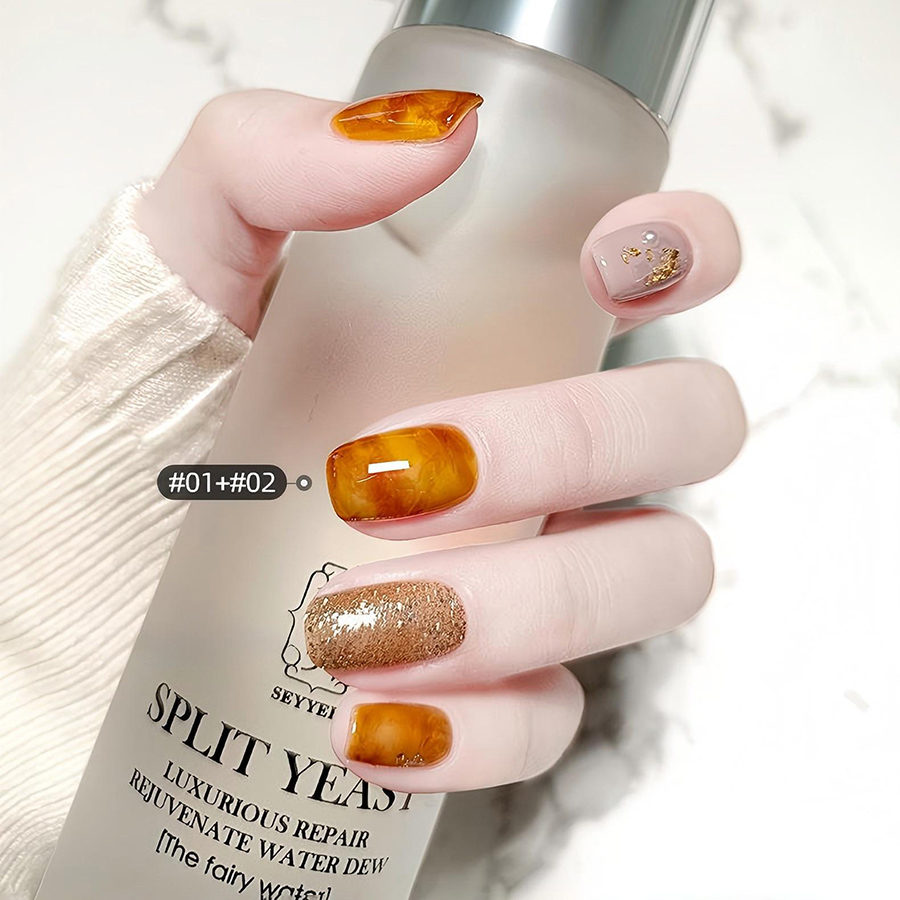 rnug-122 玳瑁琥珀色甲油胶