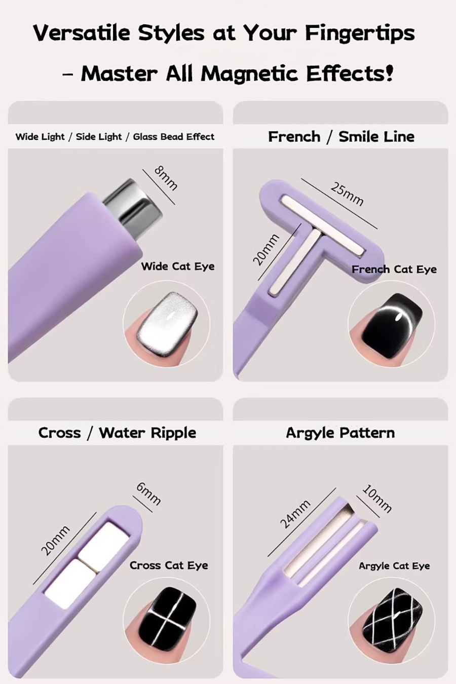 rnt-845 八合一美甲海星猫眼磁铁