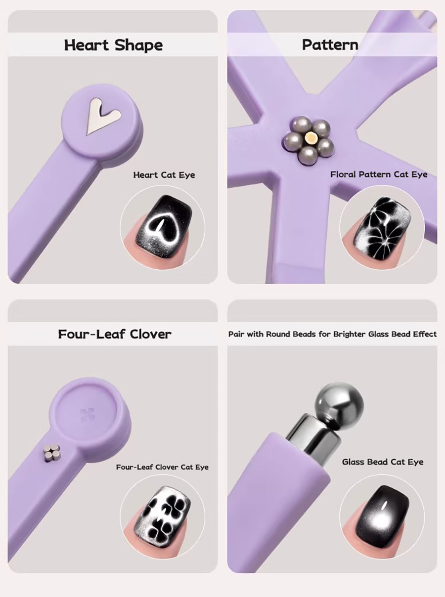 rnt-845 八合一美甲海星猫眼磁铁