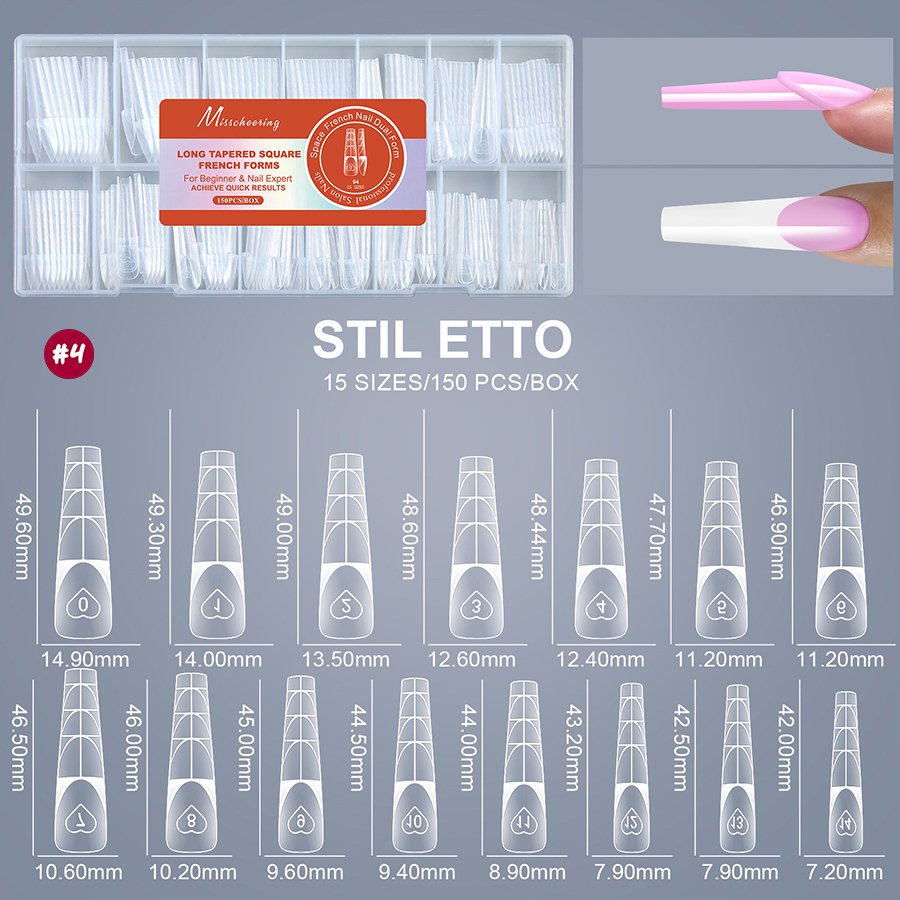rntip-206 美甲空间法式甲模150片盒装带刻度