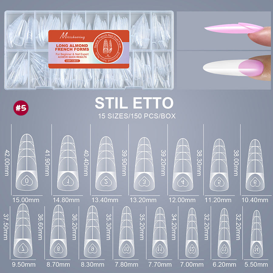 rntip-206 美甲空间法式甲模150片盒装带刻度