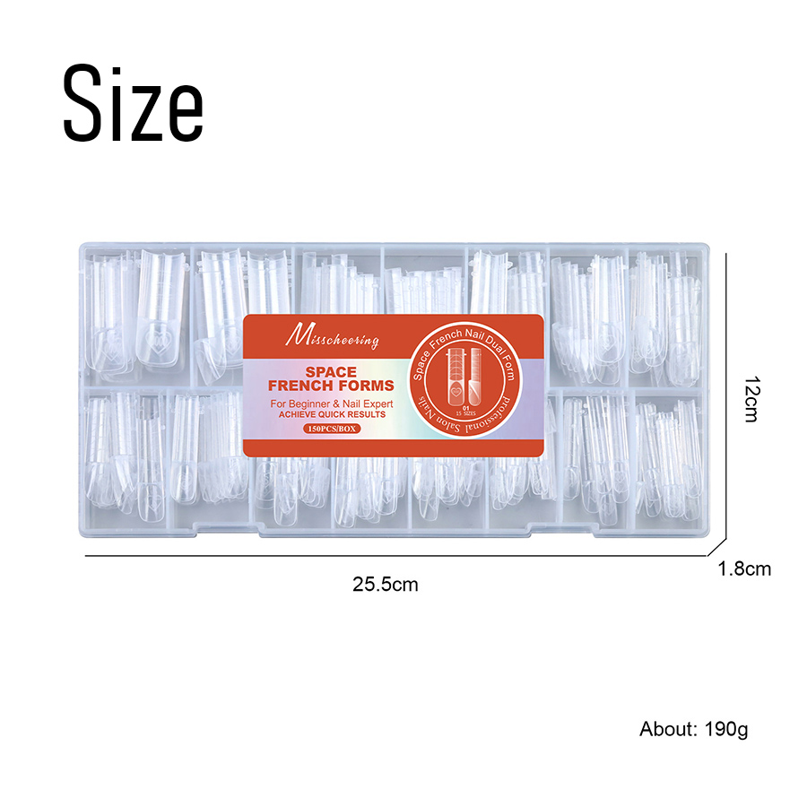 rntip-206 美甲空间法式甲模150片盒装带刻度