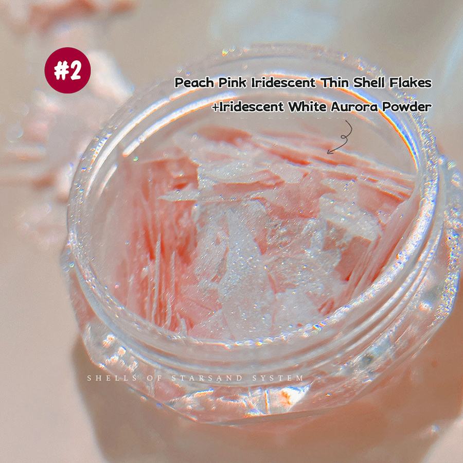 d304 星砂系幻彩薄贝壳美甲饰品