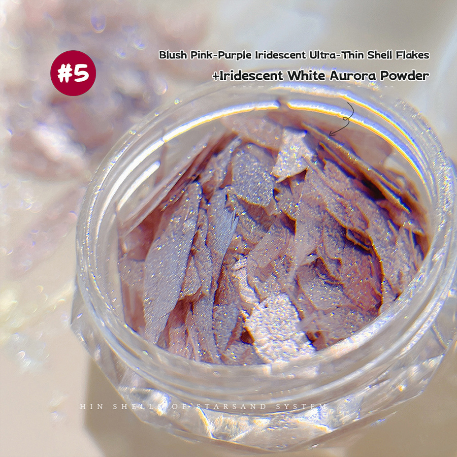 d304 星砂系幻彩薄贝壳美甲饰品