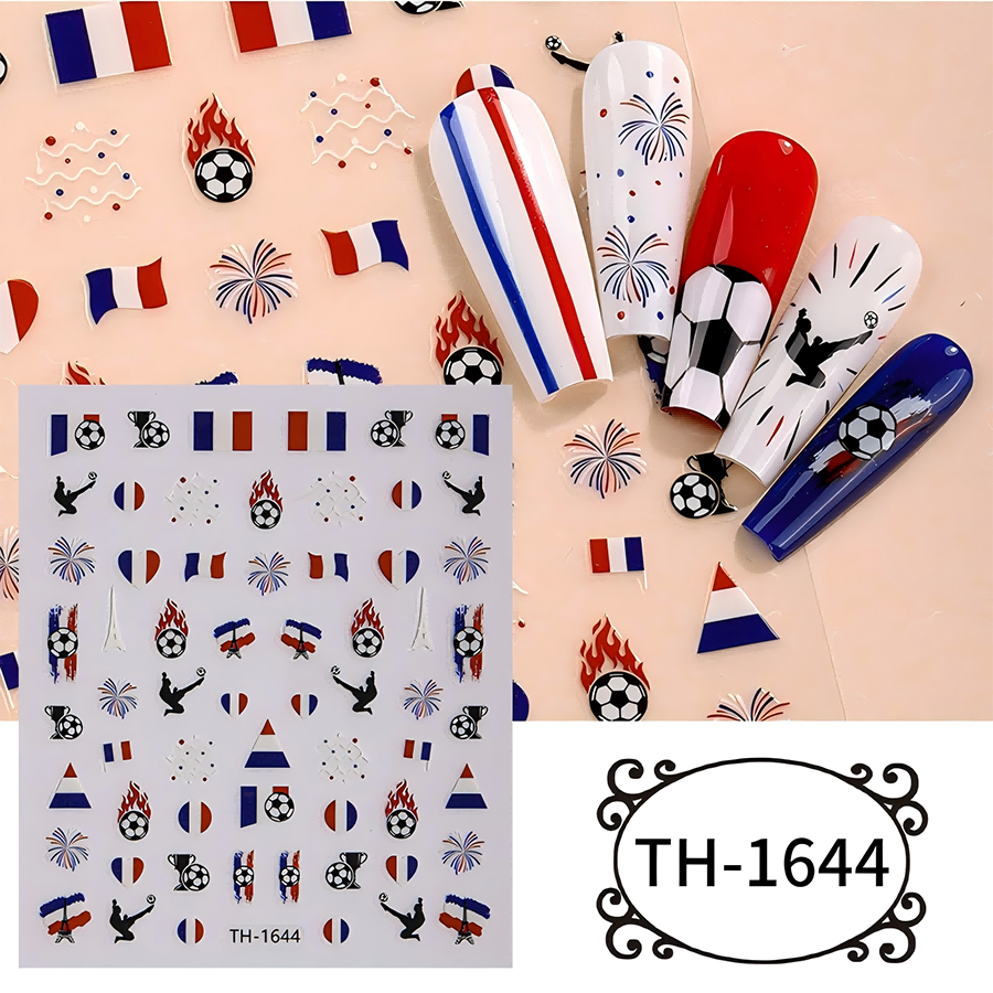 th-1642-1654 新款世界杯美甲贴纸