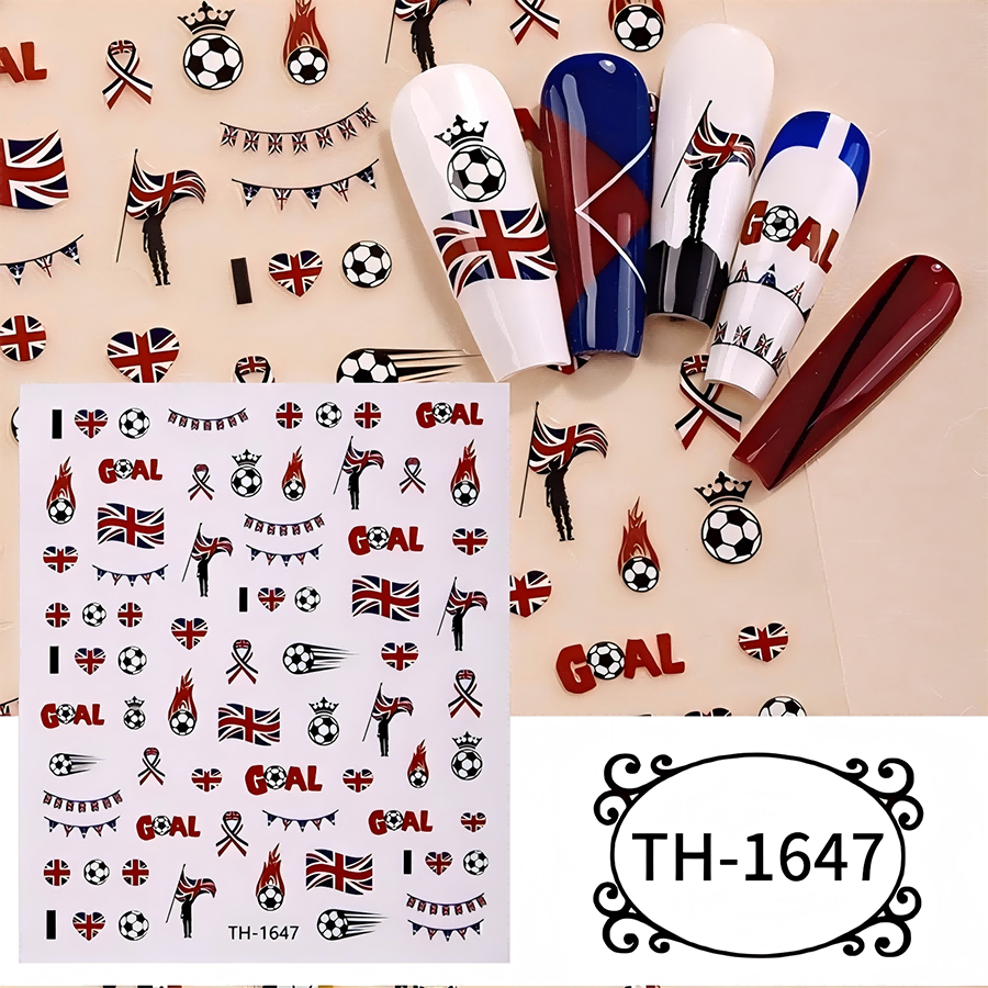 th-1642-1654 新款世界杯美甲贴纸