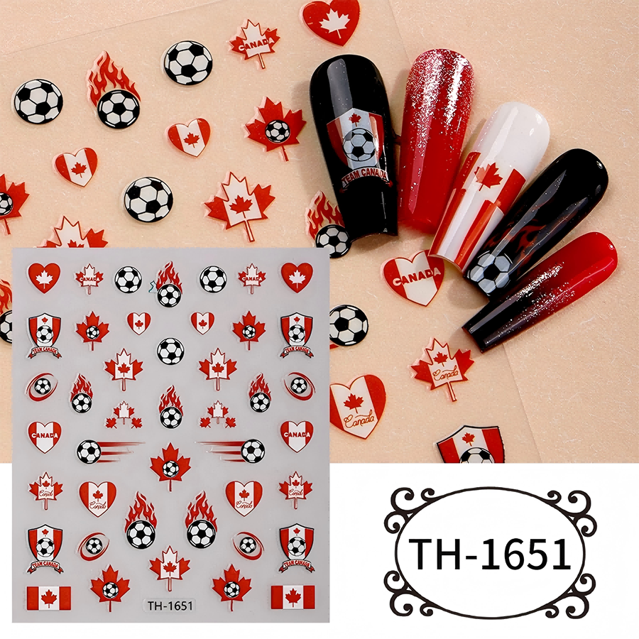 th-1642-1654 新款世界杯美甲贴纸