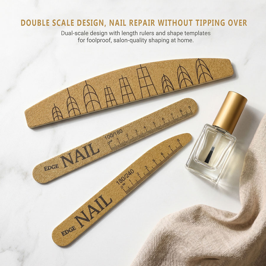 rnf-52 带刻度可水洗耐磨美甲搓条(半月形)