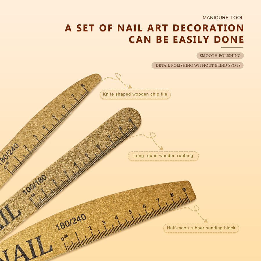 rnf-53 带刻度可水洗耐磨美甲搓条(直条型,刀型)