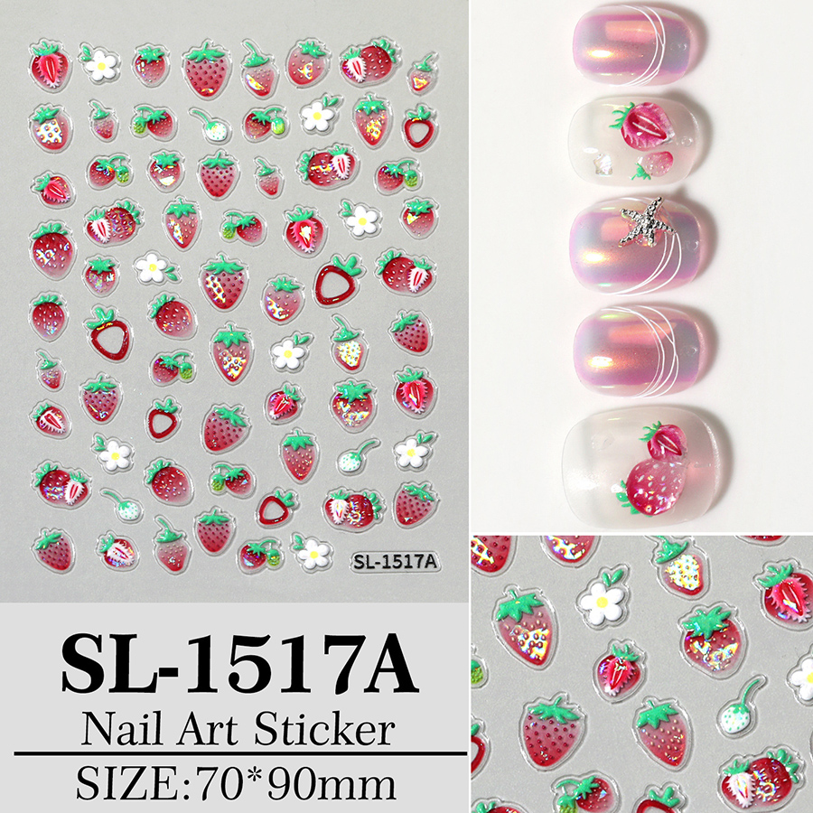 sl-15xx 夏日清新水果美甲贴纸