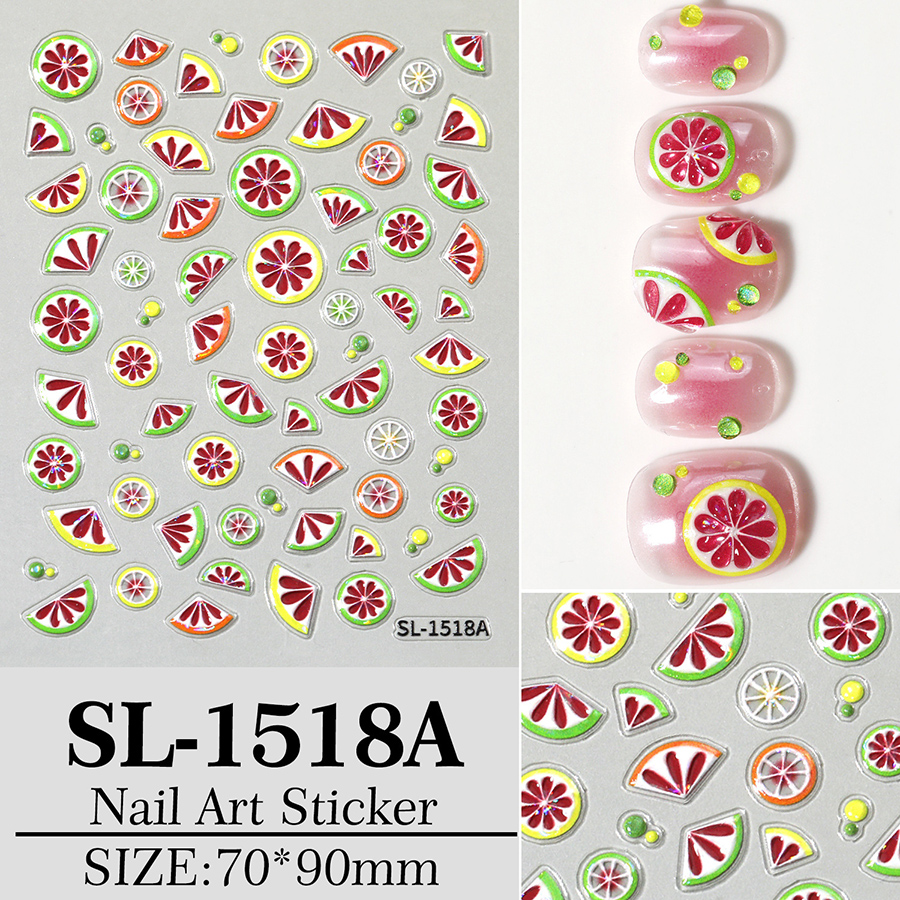sl-15xx 夏日清新水果美甲贴纸