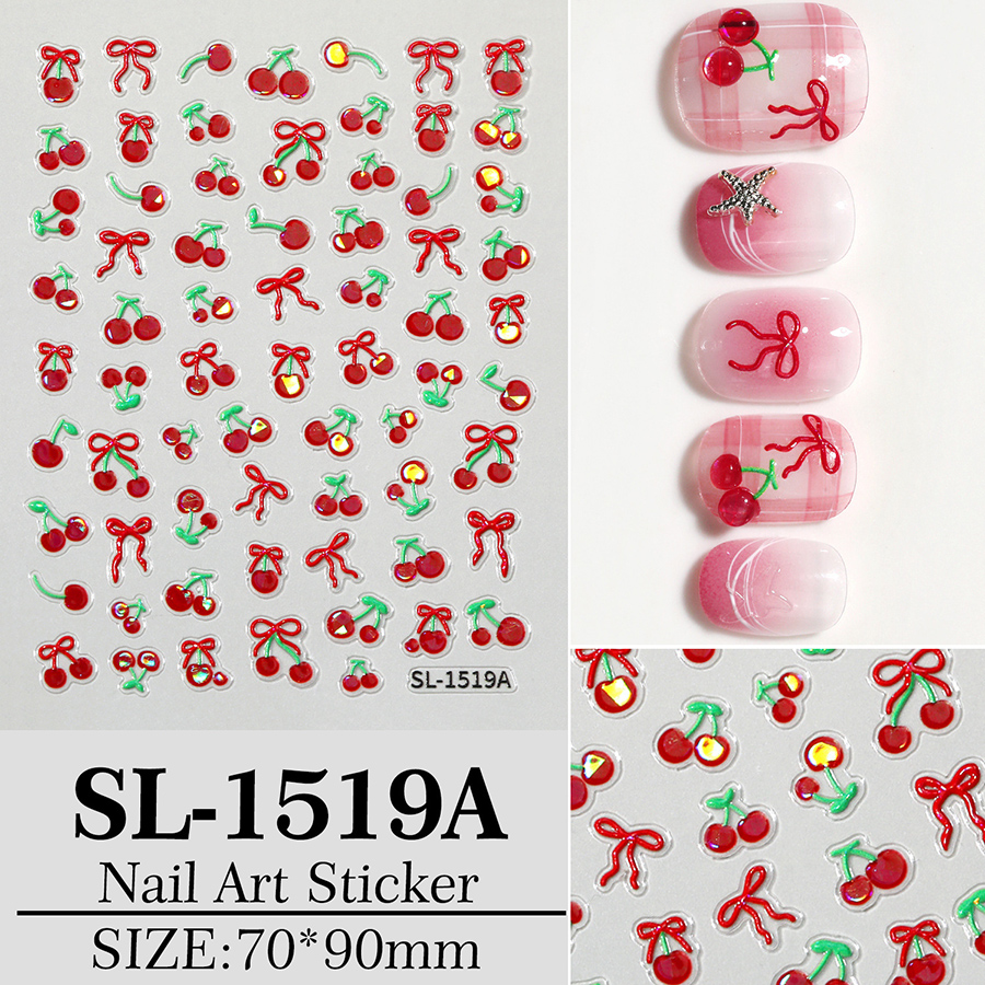 sl-15xx 夏日清新水果美甲贴纸