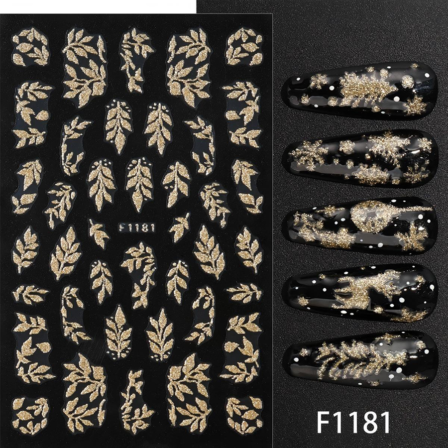 f1176-1183 3d圣诞节美甲贴纸