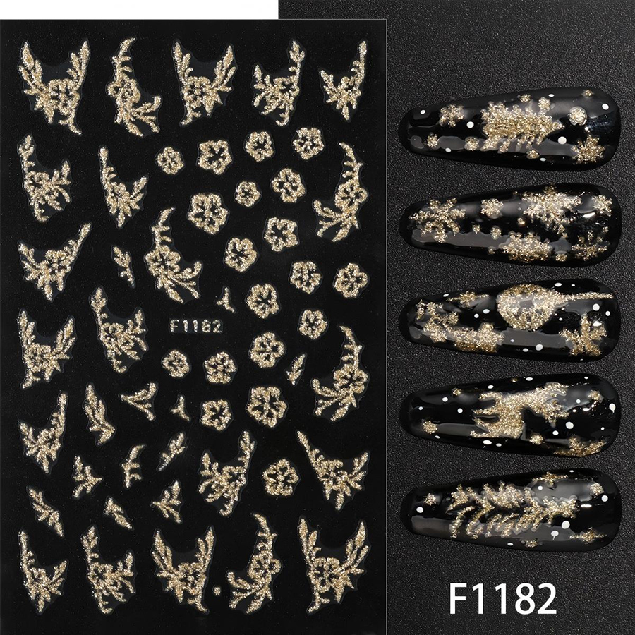 f1176-1183 3d圣诞节美甲贴纸