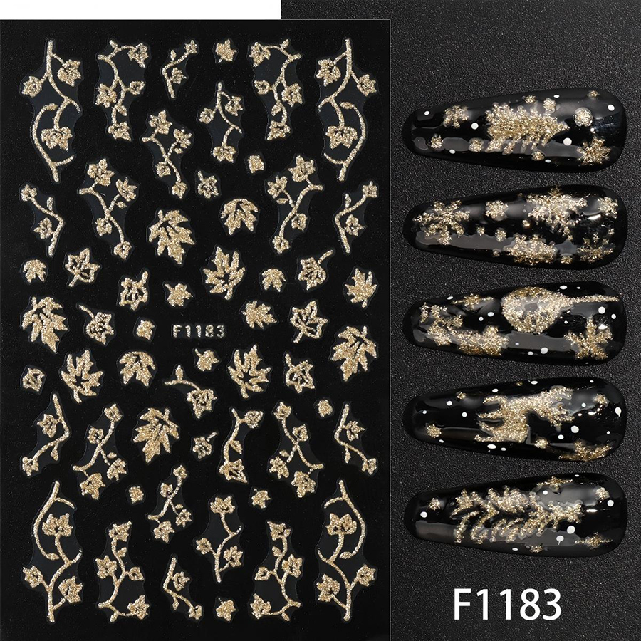 f1176-1183 3d圣诞节美甲贴纸