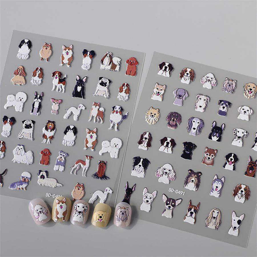 5d-pet 小狗狗猫咪立体浮雕指甲