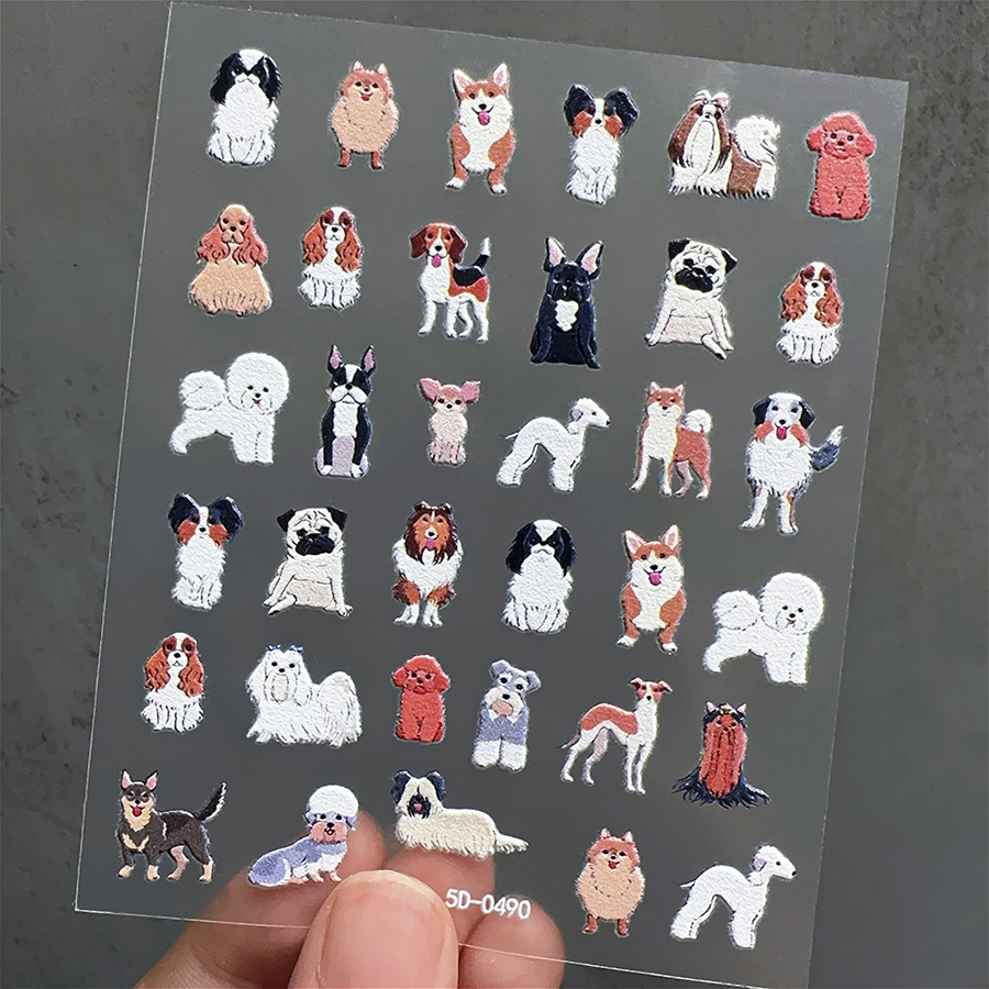5d-pet 小狗狗猫咪立体浮雕指甲