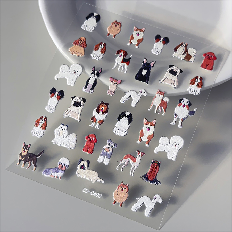 5d-pet 小狗狗猫咪立体浮雕指甲