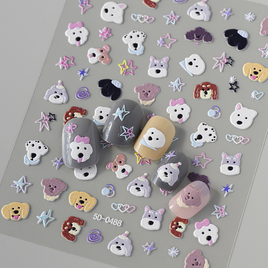 5d-pet 小狗狗猫咪立体浮雕指甲