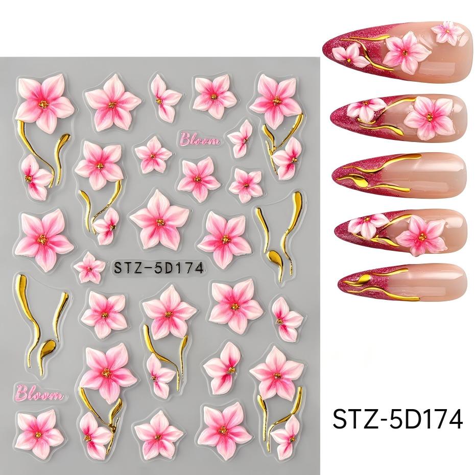 stz-5d 跨境新款美甲贴纸
