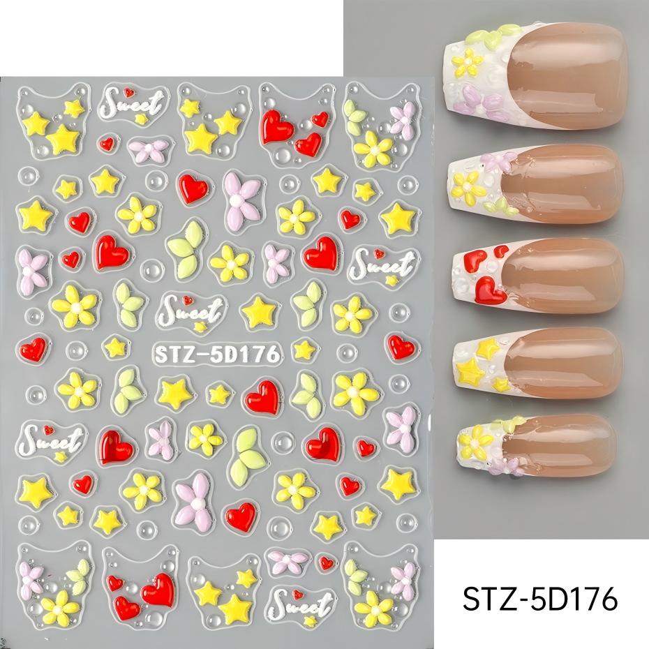 stz-5d 跨境新款美甲贴纸