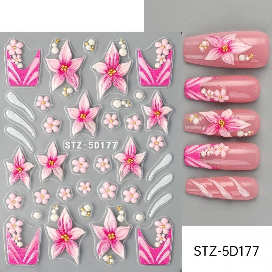 stz-5d 跨境新款美甲贴纸
