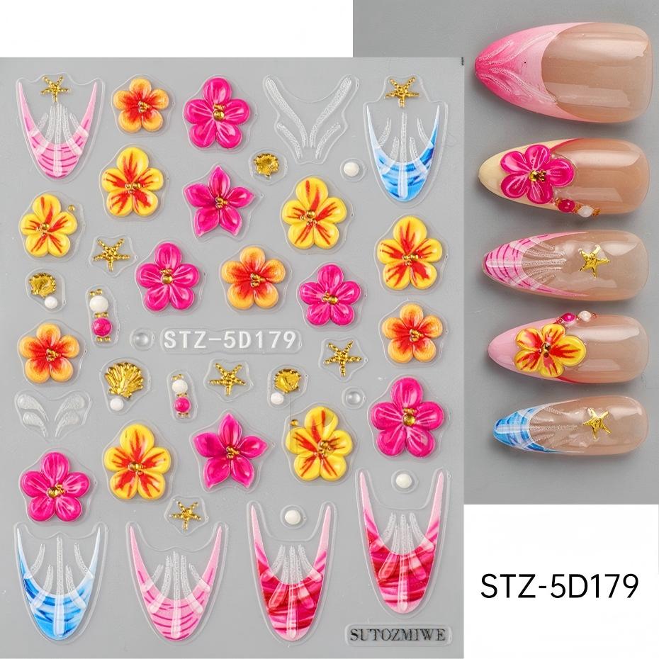 stz-5d 跨境新款美甲贴纸